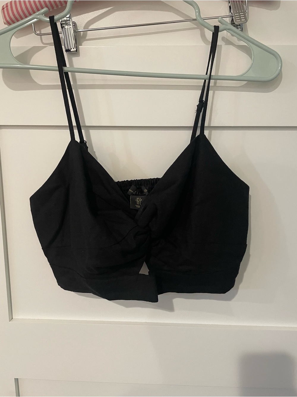 House of Harlow Linen Blend Crop Tank